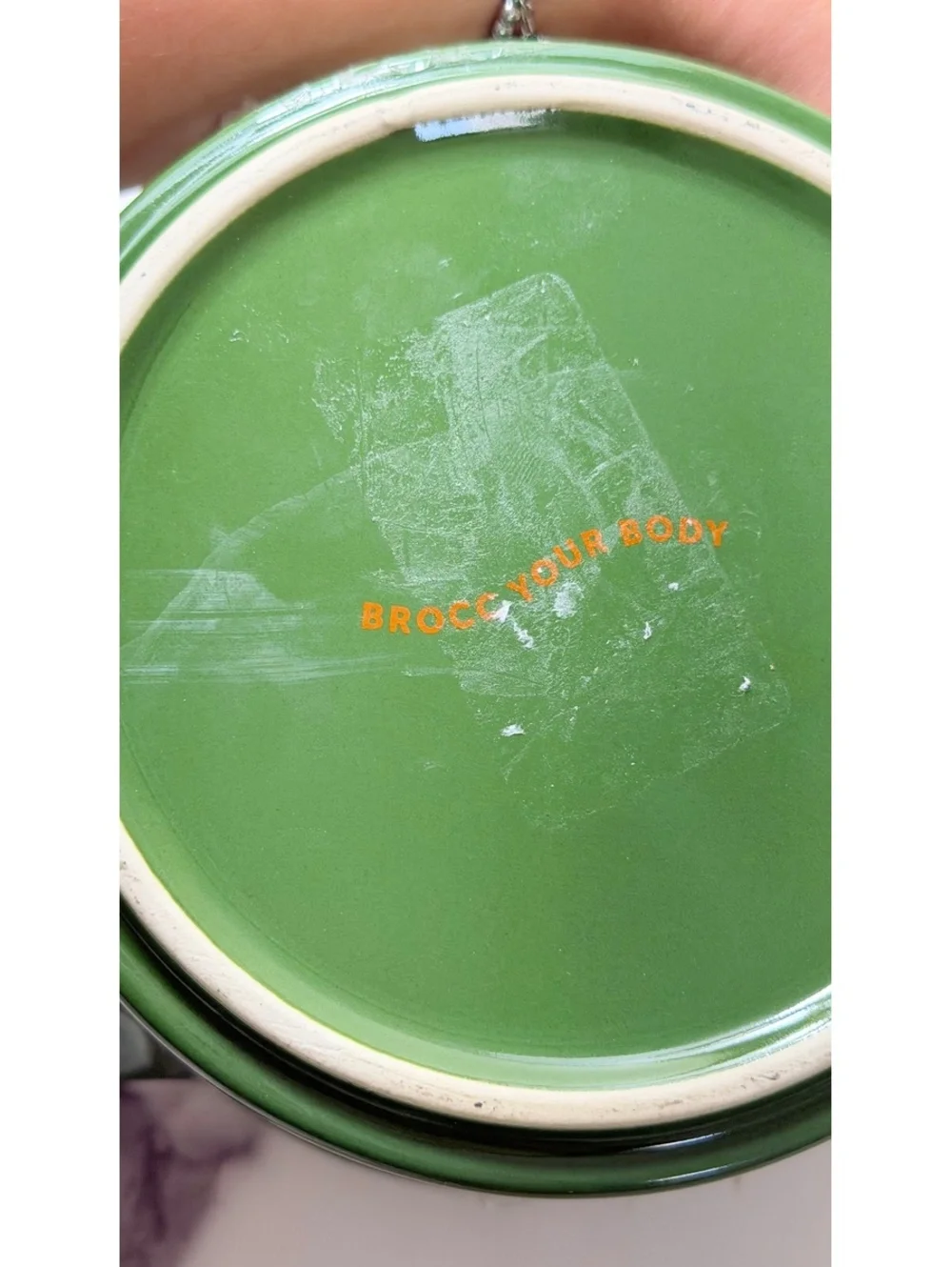 Green Brocc Your Body Round Ceramic Cocotte